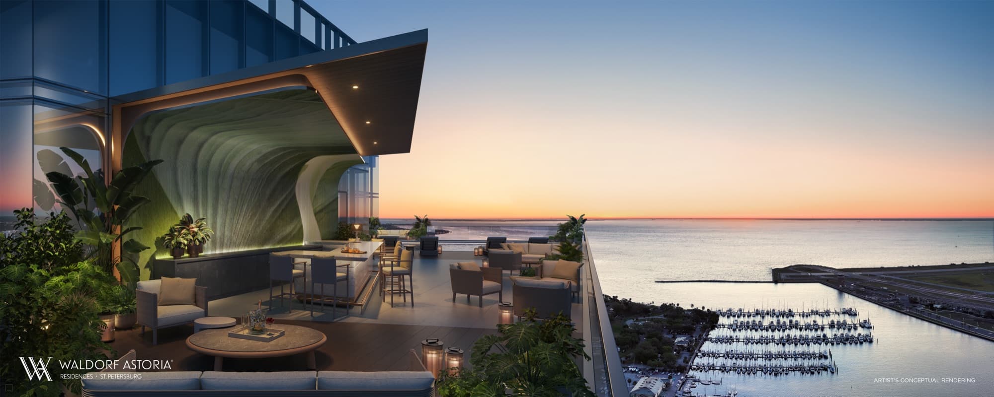 Signature rooftop sunset bar with 360-degree views