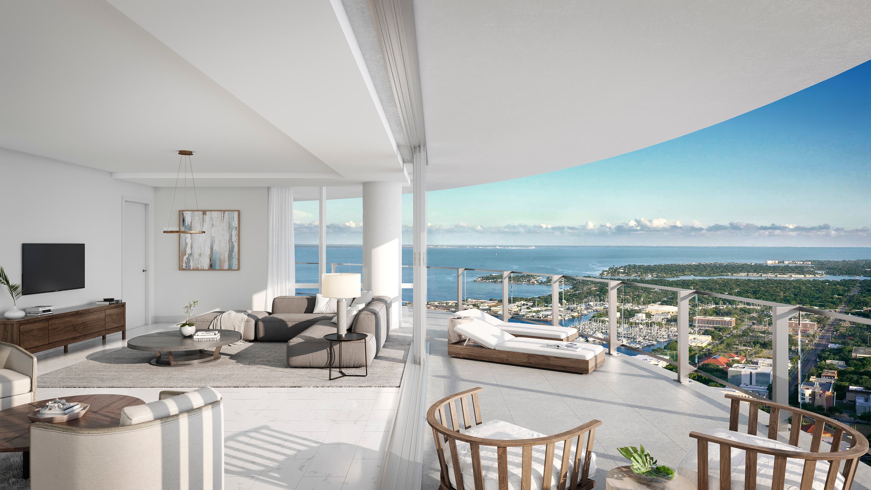 Penthouse balcony view