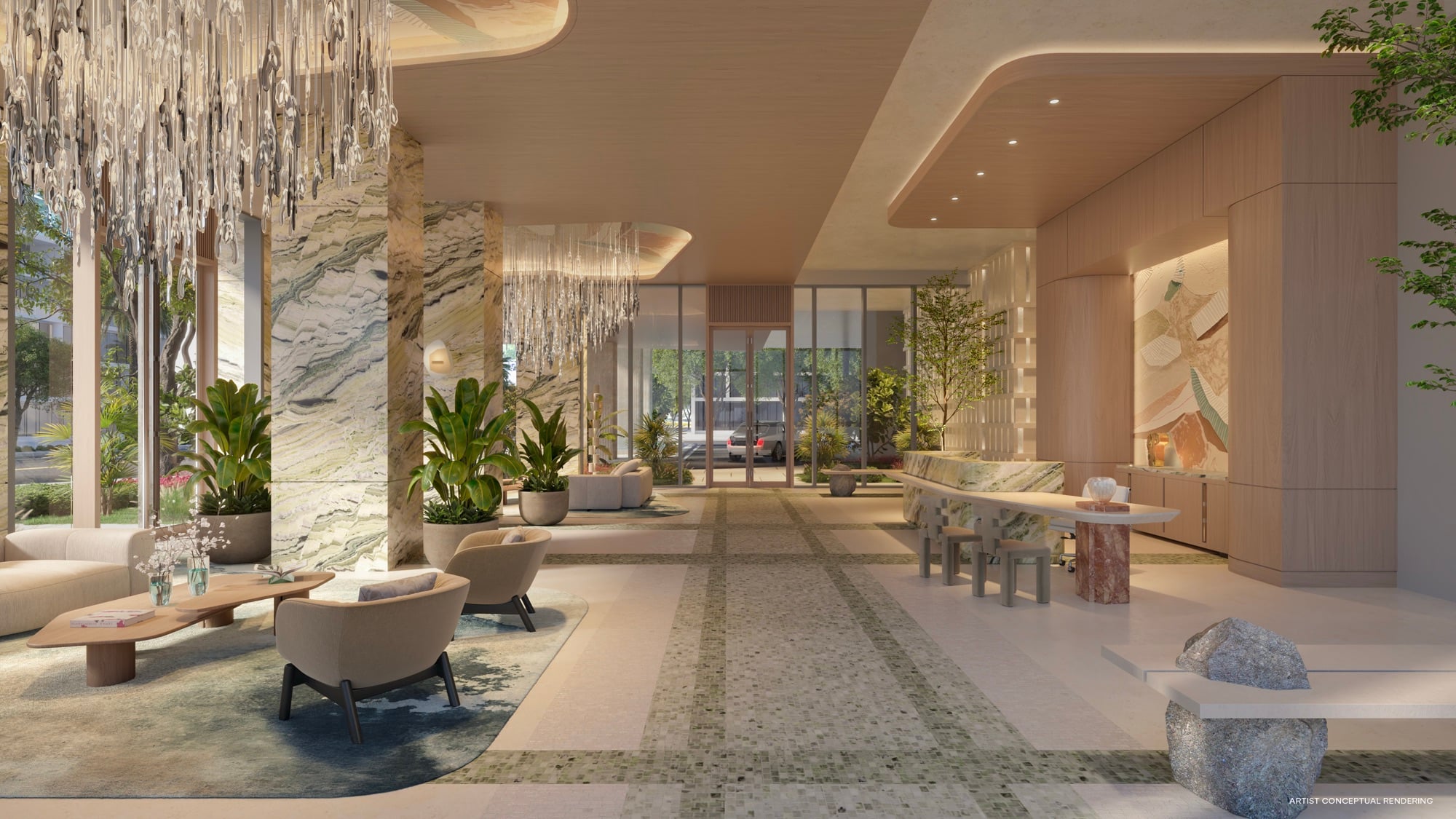 Waldorf Astoria Residences lobby